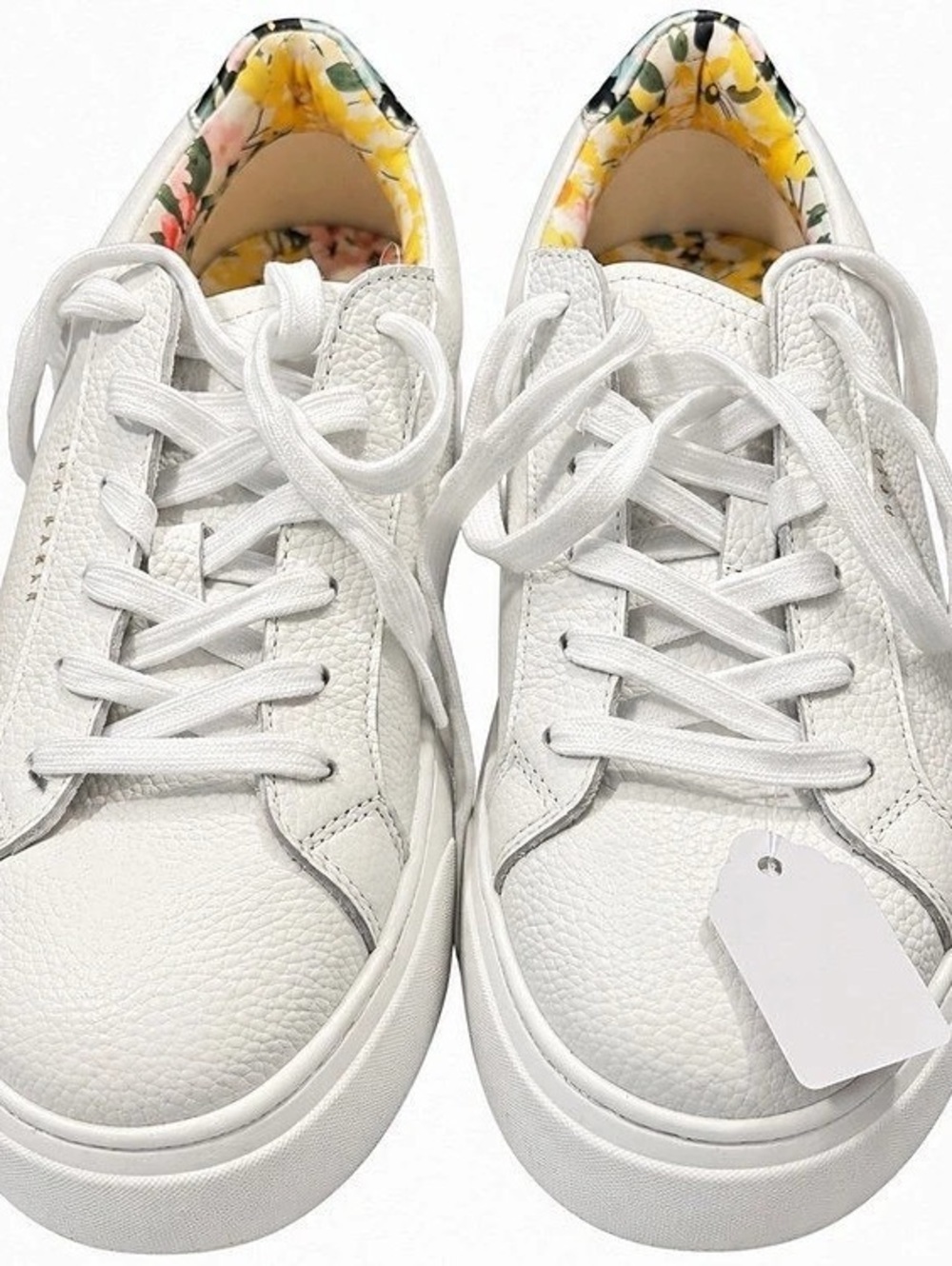 Ted Baker Alison Floral Print Leather Sneaker White Floral